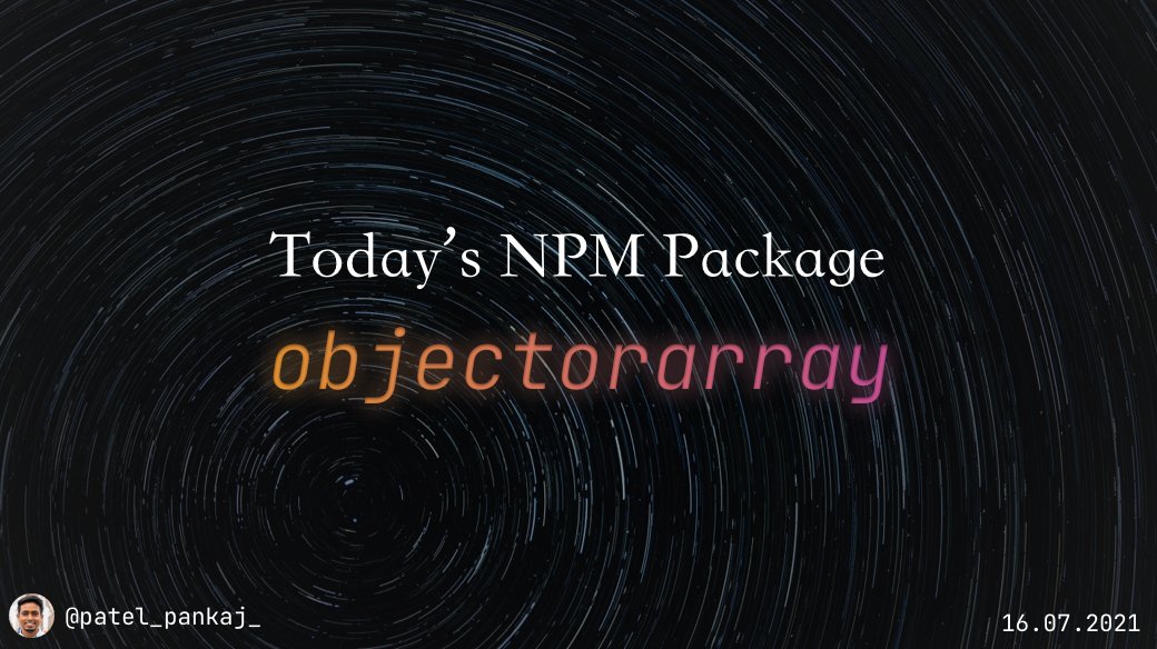 heypankaj_'s tweet image. 📦 Package of the Day

objectorarray
npmjs.com/package/object…

Is the value an object or an array but not null or RegExp?

#javascript #nodejs #npmPackageOfTheDay #100DaysOfCode
