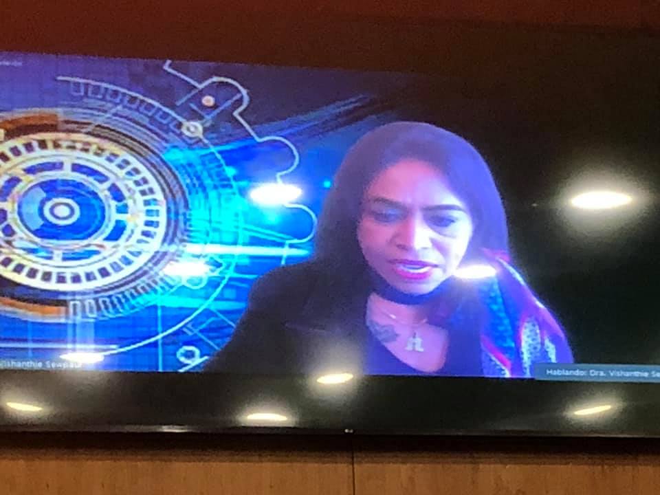 IASSW_AIETS's tweet photo. Prof. Vishanthie Sewpaul gave keynote speech on: Digital technology and neoliberalism: Leveraging digital technology for an emancipatory politics at IV International Conference of Social Work (CIFETS 2021)
 #socialwork #ethics #education #iassw https://t.co/MhVTTYcNTz