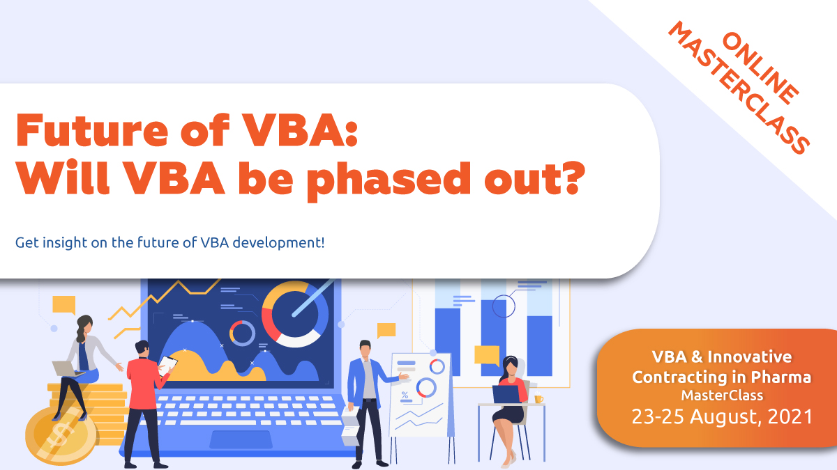 Join our upcoming #VBA &amp; Innovative #Contracting in #Pharma MasterClass which will take place #ONLINE on 23-25 August, 2021. More info: bit.ly/3z4tl1k