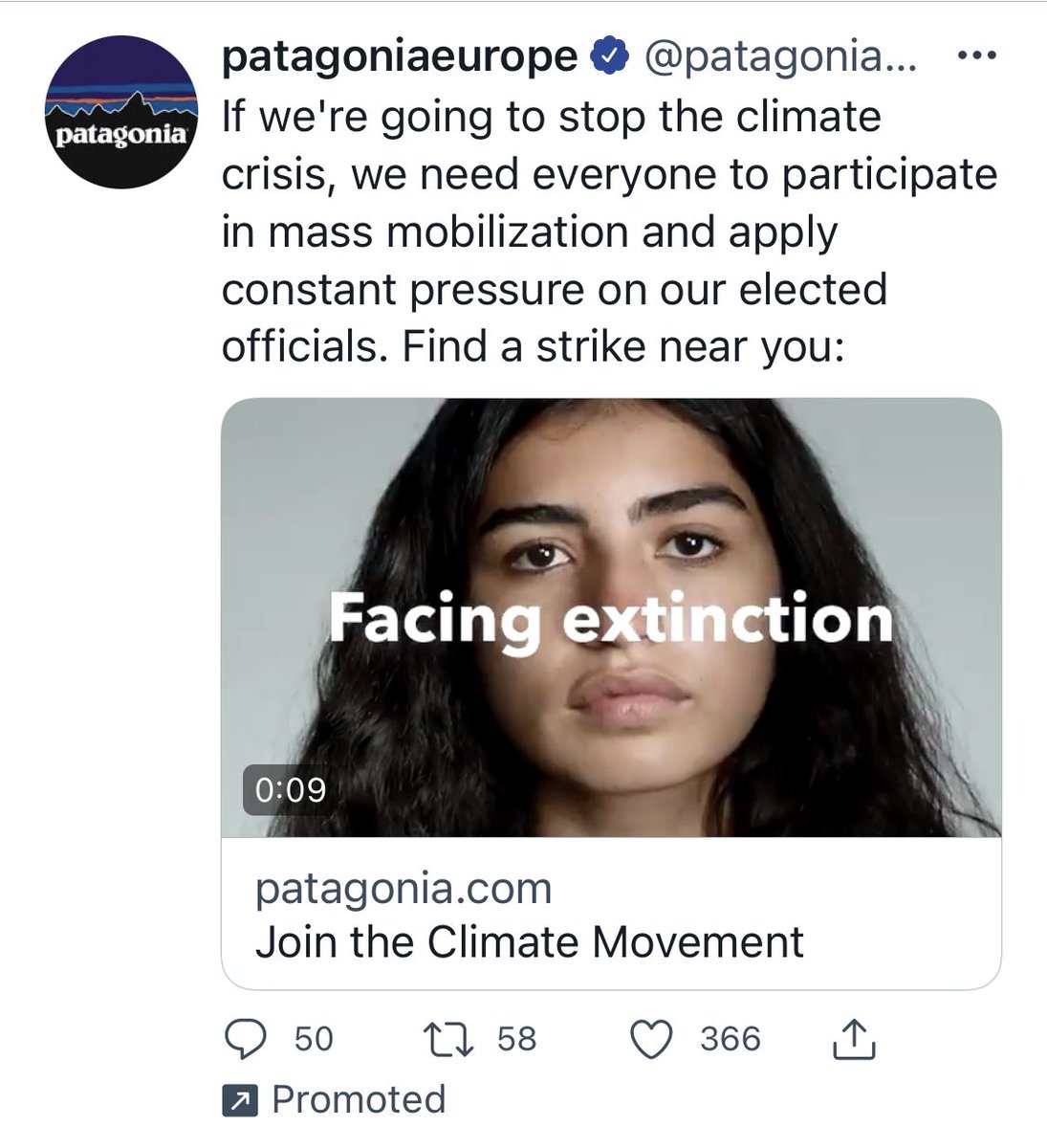 Mooi voorbeeld van adverteren met een purpose door Patagonia #contentmarketing #newsjacking