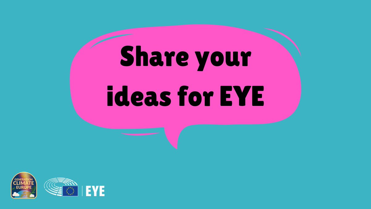 We are partnering up with the @EuropeanYouthEvent to gather your ideas on climate!

🍀 Interested in having your #voice heard on how to make Europe #greener and climate-neutral?

💬 We want to hear from you! Share your #ideas here: bit.ly/3r7E3Bb
