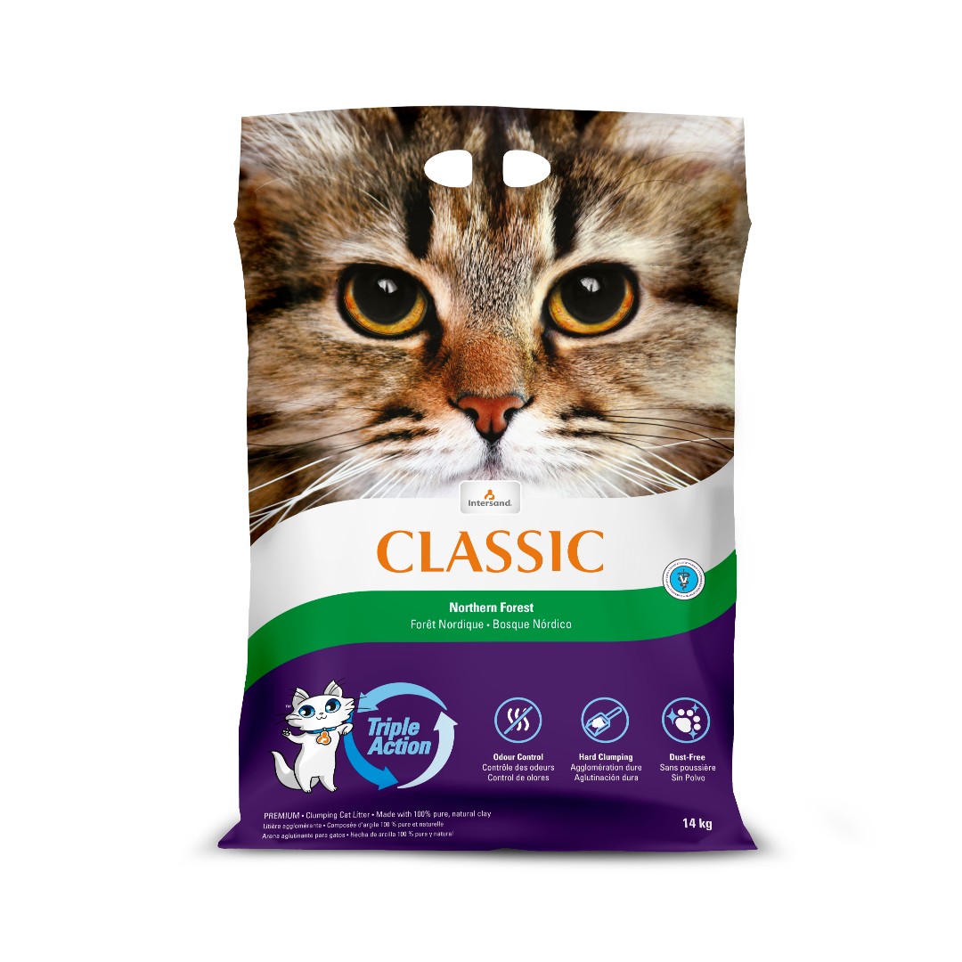 IntersandUK's tweet photo. With TRIPLE ACTION – Intersand Classic Cat Litter is an affordable premium clumping litter that delivers quality with no compromises! https://t.co/ys29BZZj1c