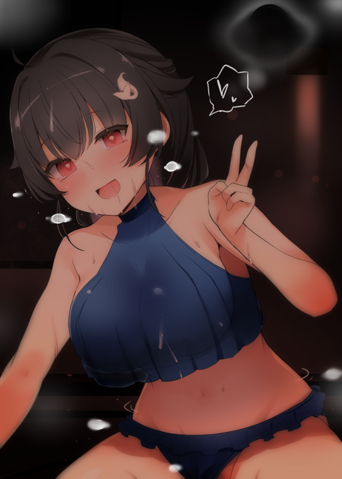 水着という新たな武器を手にし早速大勝利する迅鯨 #艦これ 