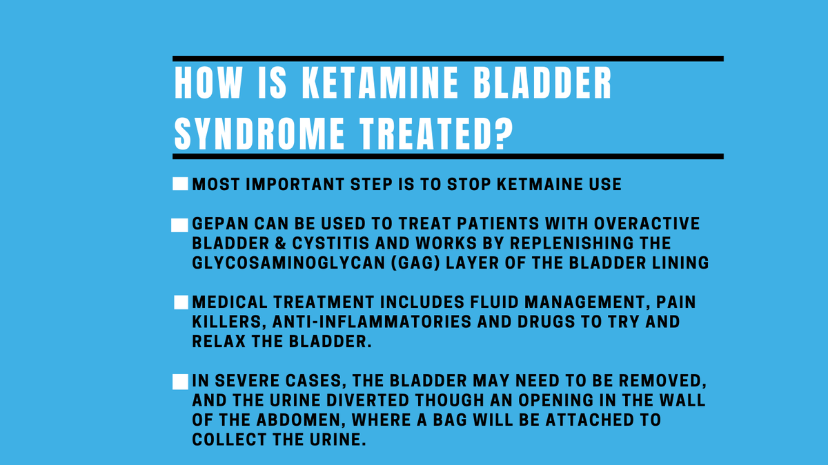 Gepan_Instill's tweet photo. How is Ketamine Bladder Syndrome treated?
#bladderhealth #bps #ketaminebladder #bladderpainsyndrome #urology https://t.co/Tj5IdKH2YW