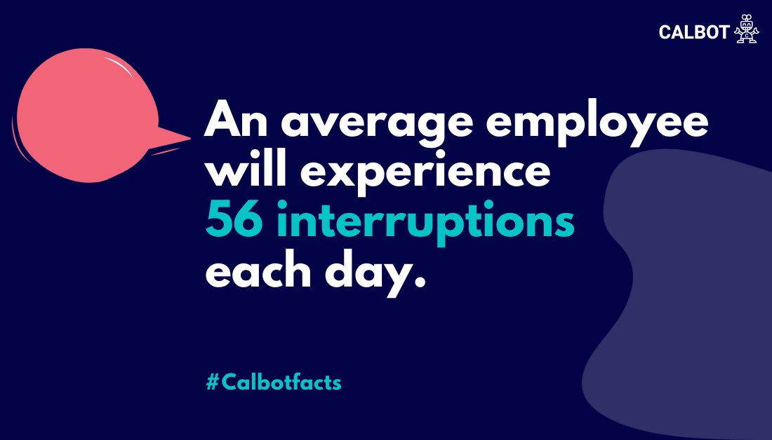 How long does it take you to get back to work after an interruption? Calbot can help you eliminate back-and-forth email interruptions when scheduling meetings! Give it a go here ➡️calbot.cc