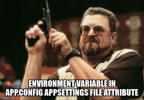 overflow_meme's tweet image. Environment Variable in app.config appSettings file attribute stackoverflow.com/questions/4501… #dotnet #appconfig