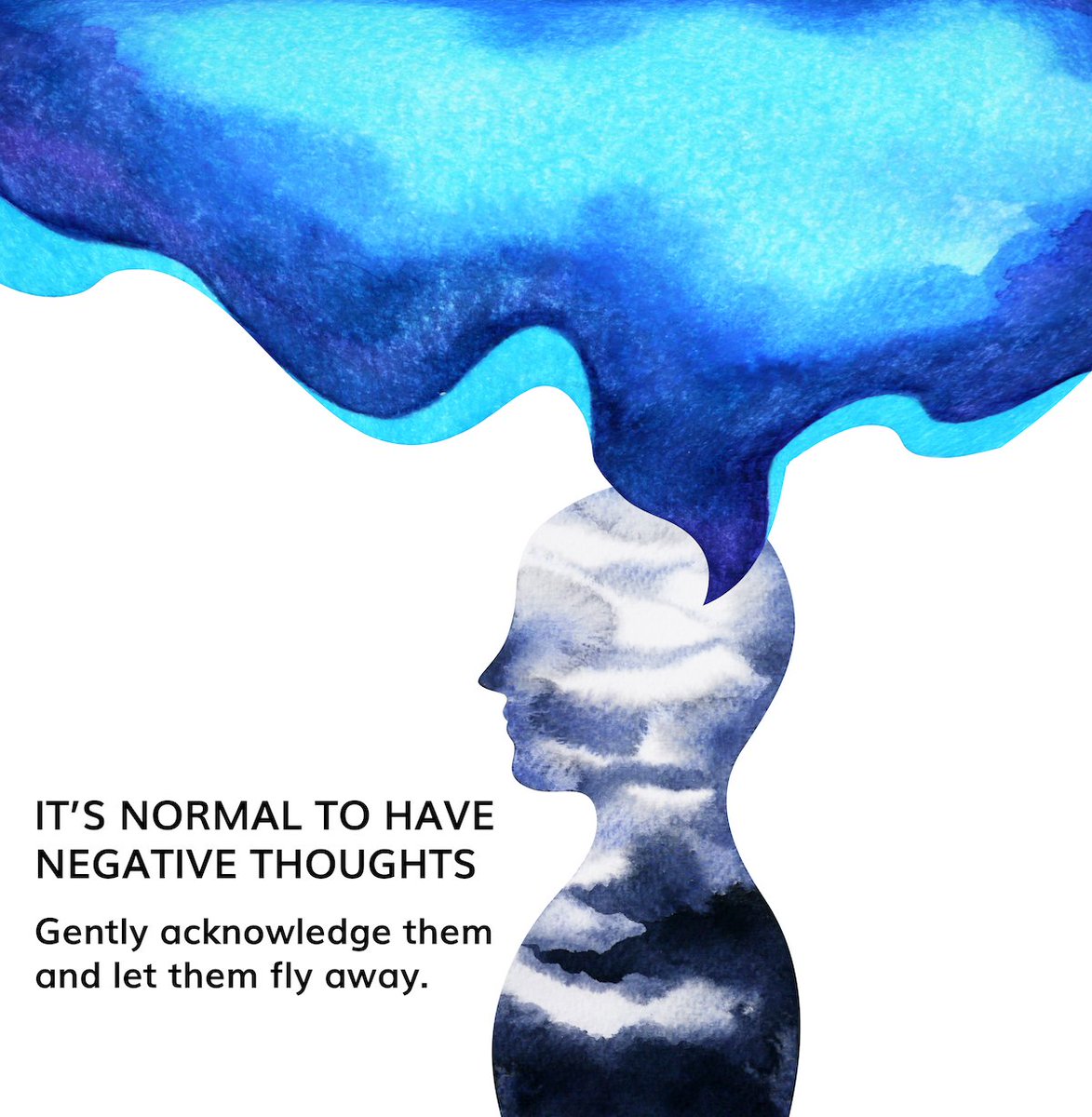 When you try to ignore negative thoughts, they don't go away. Try to gently recognize them and let them fly away. What is your way to dealing with negative emotions?
