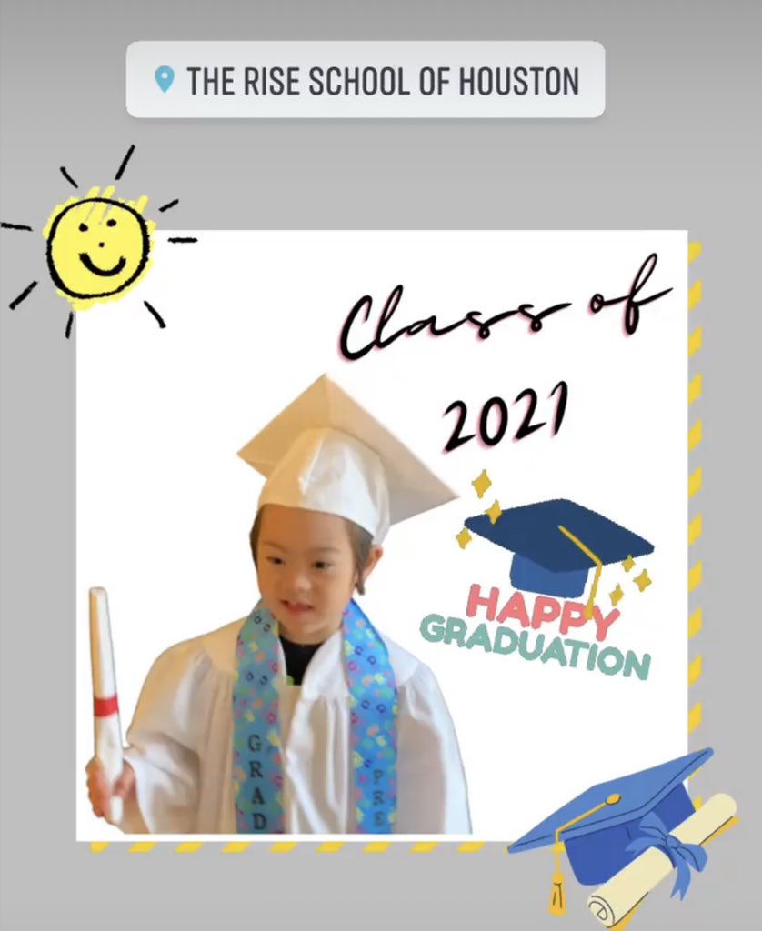 Today, our son Dash, graduates from the <a href="/RiseHoustonTX/">Rise School Houston</a> ! We’ve been so grateful for this amazing school &amp; all of the loving/supportive/talented teachers, aides, therapists, administrators! We are going to desperately miss our Rise family! <a href="/TexasChildrens/">Texas Children's</a>