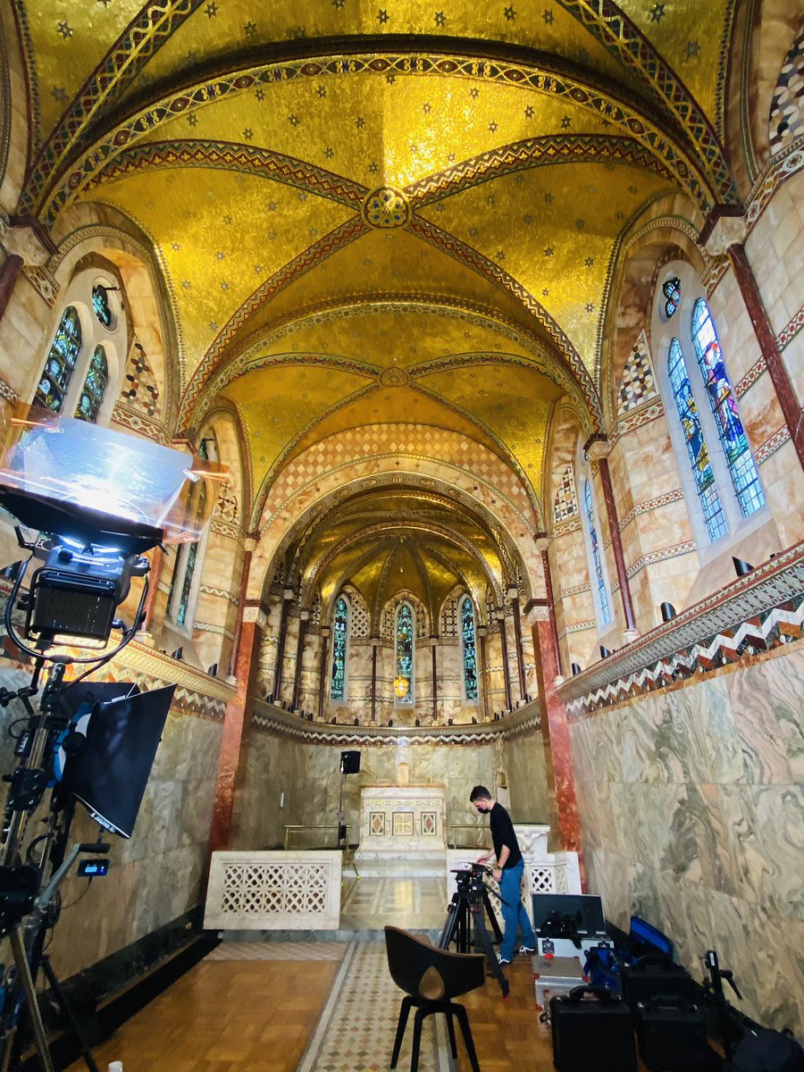Is this Ravenna? No it’s central London!! A wonderful day filming something exciting for you. In the meantime, get over to <a href="/Fitzroviachapel/">Fitzrovia Chapel</a> for a slice of delicious Victorian Gothic!