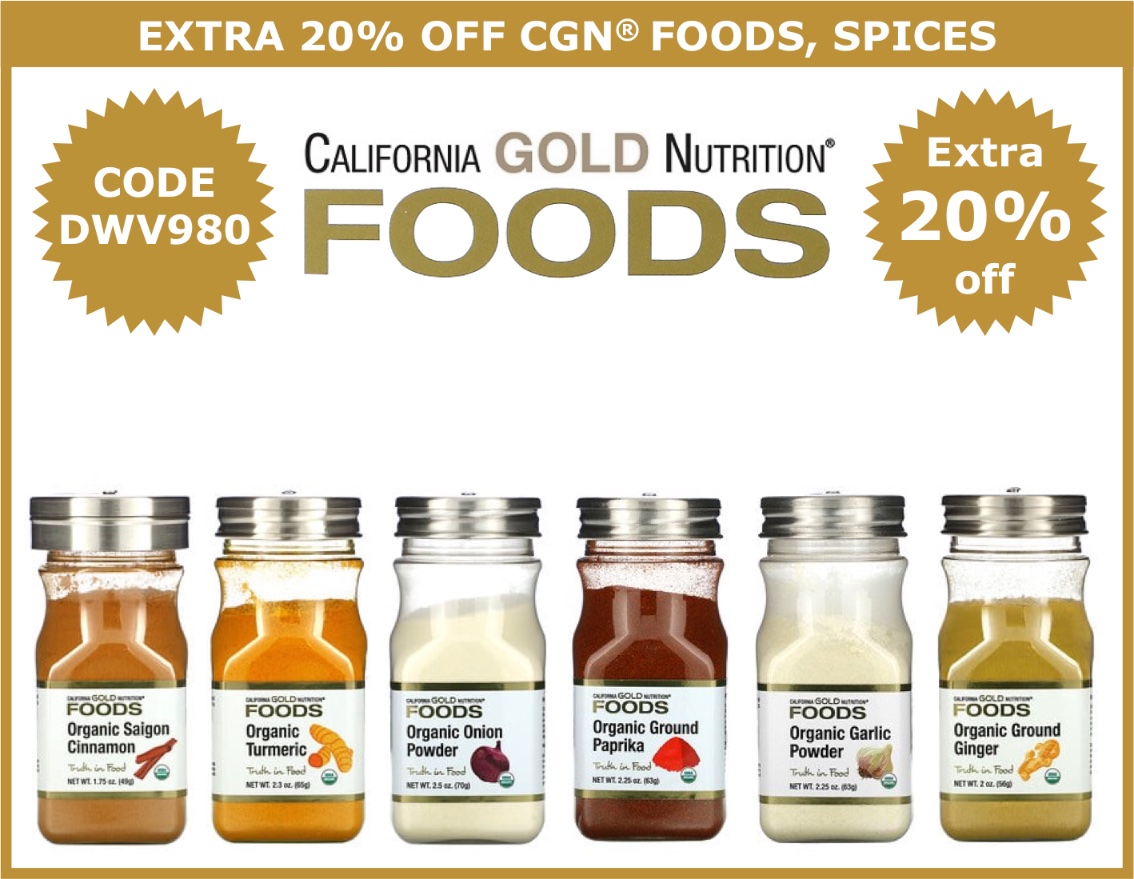 dwv980's tweet photo. 🍀EXTRA 20% OFF #CaliforniaGoldNutrition, #Spices - https://t.co/gRaqKoVZpL
✅Ends 07/22 10:00 PST
✅USE CODE DWV980
#iHerb #iHerbcode #iHerbpromocode #PromoCode #Food #Cinnamon #Turmeric #OnionPowder #Paprika #GarlicPowder #GroundGinger #CGN #Sale #Discounts https://t.co/xpqdKq9IYx