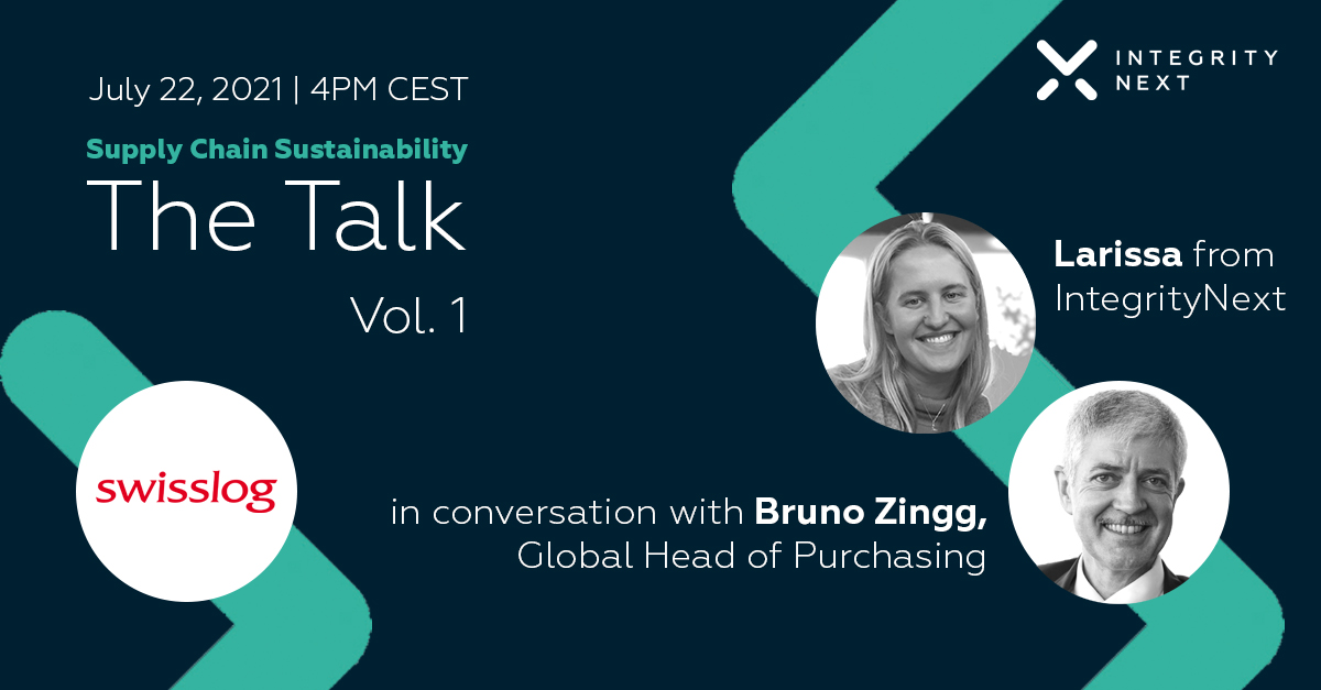 IntegrityNext is launching The Talk – short interviews with leaders in supply chain sustainability to share insights and best practices.

Save your seat for the first episode with our customer <a href="/SwisslogInspire/">Swisslog</a>: ow.ly/cvh750Fu3zP