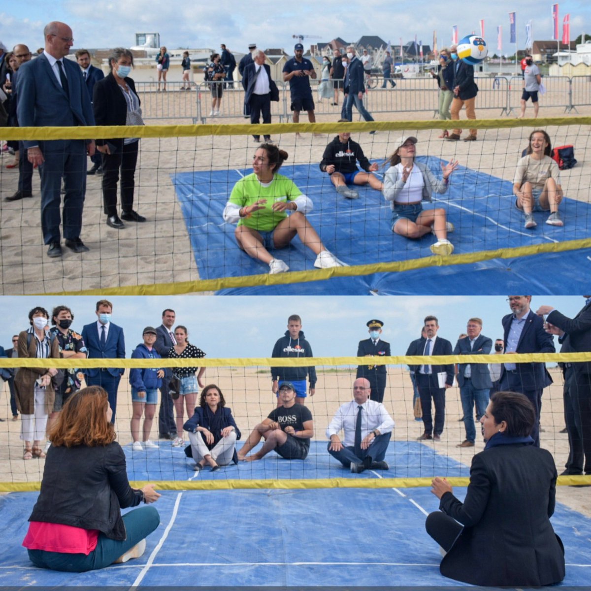 Le #beachvolleyassis à l’essai pour <a href="/RoxaMaracineanu/">Roxana Maracineanu</a> <a href="/jmblanquer/">Jean-Michel Blanquer</a> <a href="/FRAparalympique/">Comité Paralympique et Sportif Français</a> <a href="/FFvolley/">FFvolley</a>