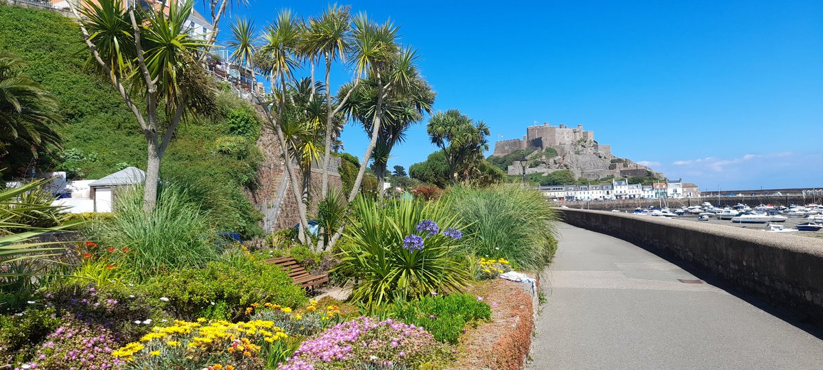 Thepennyrollson's tweet photo. Day 2 of 4 on #Jersey in a heatwave...walking the Cliff Paths around the Island....up and down into tiny ports, blue seas, and heather clad headland ..just a few miles from #France beautiful 

@AlzResearchUK 

#thepennyrollson

Walking the Coast of #britain #Ireland and #Islands https://t.co/uPfHG3PZnw