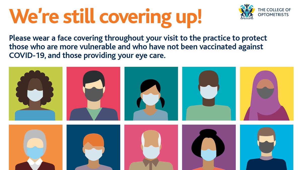 We're still covering up! 😷 
We've released a new door poster and social media assets for members to display indicating the need for face masks to be worn in practice. Download and share now ➡️ bit.ly/2VzNxJN