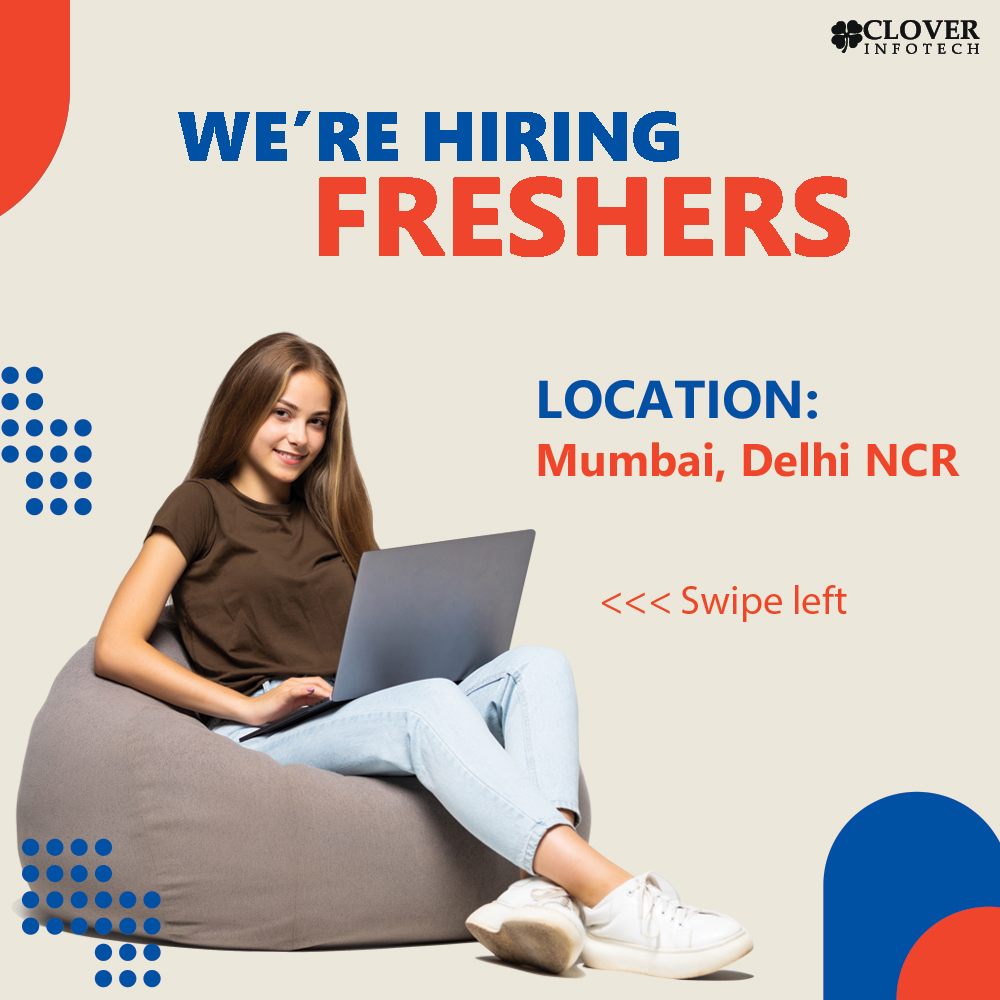 _CloverInfotech's tweet photo. Weโre hiring #FRESHERS! Apply https://t.co/K2uXCluTRf
You can also send your CVs to socialhire@cloverinfotech.com
#hiring #JobOpening #developerjobs #developer #java #javadeveloper #javadevelopers #javajobs #javaprogramming #plsql #plsqljobs #plsqldeveloper #VBA #vbadeveloper https://t.co/3kFUPYYgoM