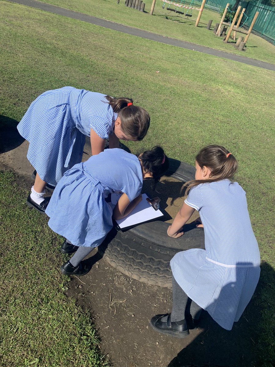 MissSmith43's tweet photo. We love learning outdoors!  Maths hunt in the sun.  ☀️ 🧮  #teamwork #outdoorlearning #ks1 @Bowness_Primary https://t.co/ll186X8TJf