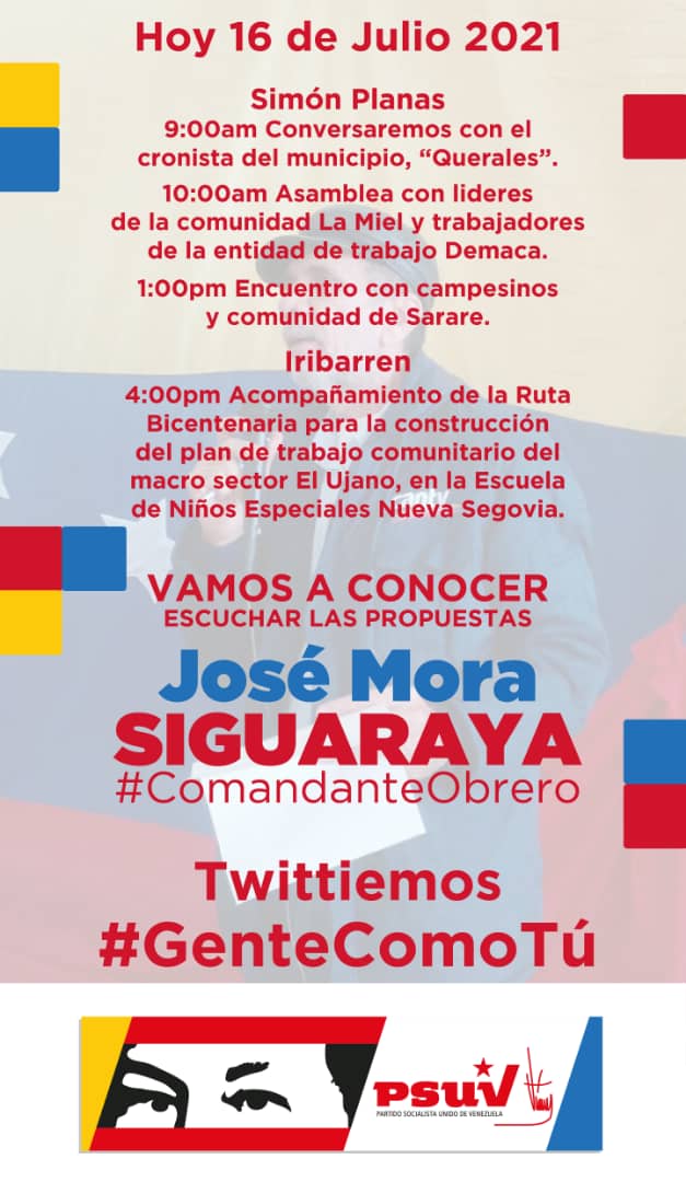 #GenteComoTu
@NicolasMaduro
@delcyrodriguezv
@PSUVLara_
@JuaresPsuv 
@TamacaPsuv 
@JuventudPSUV 
@psuvcrespo 
@psuvcuji 
@PSUVIribarren1 
@PsuvIribarrenVe 
@psuvmoran 
@PSUVTorresLara 
@PsuvOrgSP09 
@GestionObreraSP 
@PSUVSANARE
@psuvsimonplanas 
@TamacaPsuv 
@palavecino_psuv