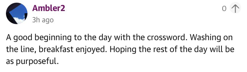 Hoping the rest of the day will be as purposeful.