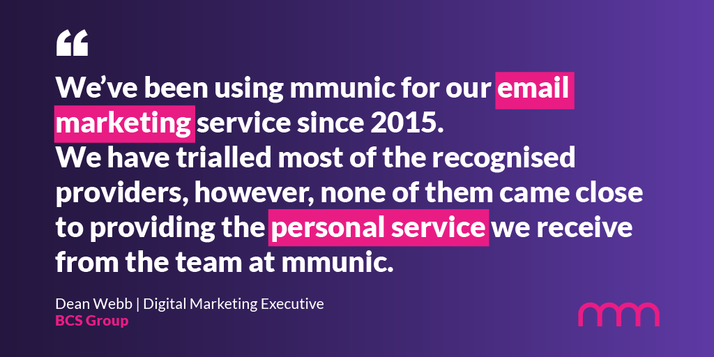mmunicltd's tweet photo. Don't just take our word for it...take Digital Marketing Executive Dean's from @BCSgrp! ππ
#marketing #emailmarketing #email #business #technology #digitalmarketing #digitalmarketingagency #marketingdigital #marketingonline #marketingtips #mmunic #clientfeedback https://t.co/6mL4sDn847