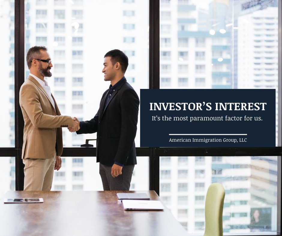 Investor's Interest- It’s the most paramount factor for us. eb5aig.com

#eb5aig #americanimmigrationgroup #L1visa #E2Visa
#immigration #investmentimmigration #businessplans #investing #investment #invest #investor #investors #realestate #finance