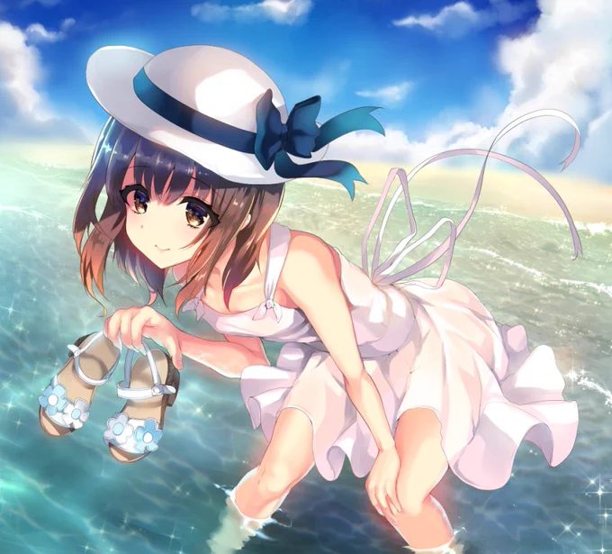 結構前の絵だけどお気に入りの一枚です

#イラスト  
#オリジナル
#夏 