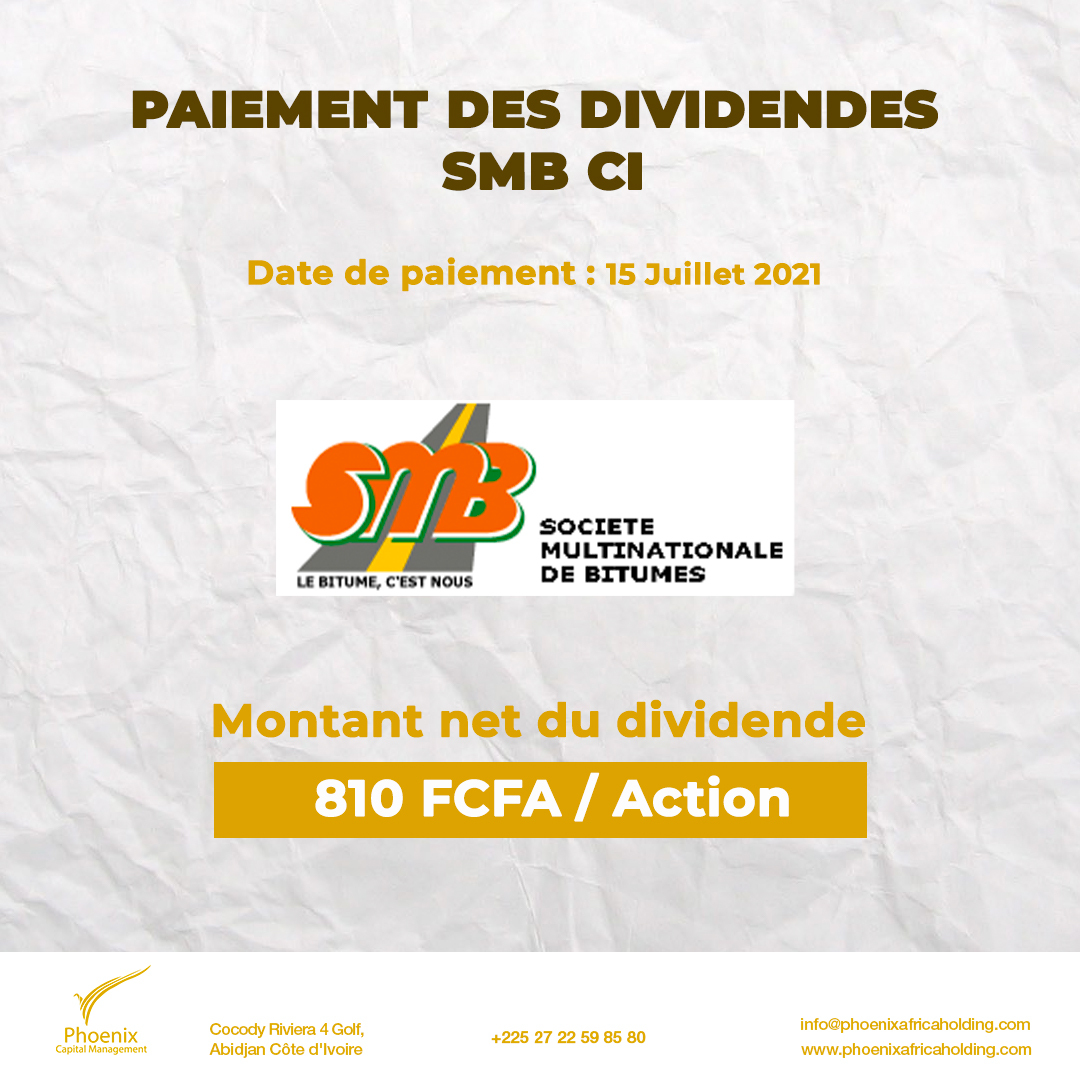 Avec une hausse des plus importantes du marché, la #SBM a enregistré un résultat net de 9,396 milliards en 2020, soit une hausse de 16100%. Elle a donc entamé le paiement des dividendes de cet exercice hier Jeudi 15 Juillet 2021, en rémunérant chaque action à hauteur de 810F.