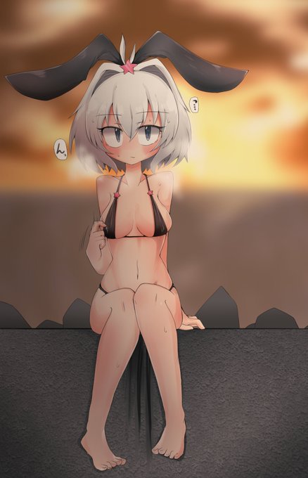 海水浴に来たはいいけどやることなくなって暇なので、人気のないところで乳首ぴこぴこしてたらいつの間にか夕方になっちゃったけどまだ帰る気はなさそうなゆるりらちゃん 