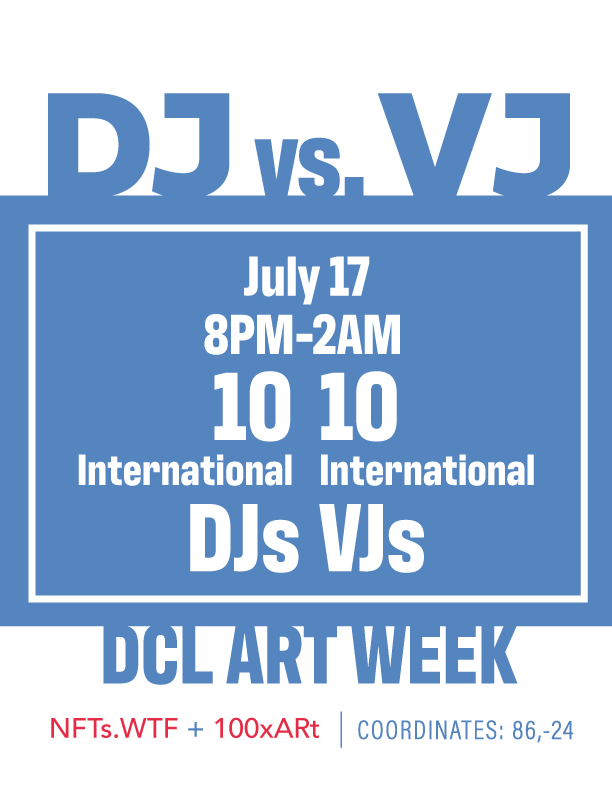 TuianaBasanova's tweet photo. BREAKING NEWS📢@NftsTips
 Come on in on Saturday tours for @decentraland
 Art Week! All day July, 17 our crew will host panels on NFT Architecture, fashion, film/tv, music, social good and VJ's banging out virtual parties till 2am #DCLArtWeek #100xArt https://t.co/P3kEr7fZW6