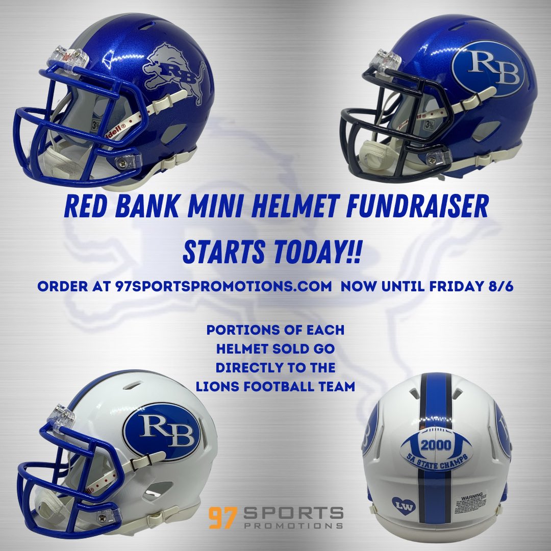 Happy Friday! If you played for, or are a fan of <a href="/RedBankFB/">Red Bank Football</a> then you NEED one of these mini helmets! Several Options including the 2000 State Champs edition. A portion of each helmet goes back to the team! Order at the links provided. <a href="/cbrownrun11/">Chris Brown</a>