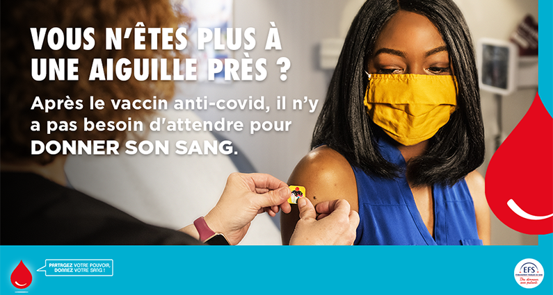 Le saviez-vous ❓ Vous pouvez donner votre sang après une injection de vaccin contre la #Covid19, sans aucun délai d’ajournement 💉

📍 Hôpital Bichat
⏰ Du lundi au vendredi de 10h à 16h30 et le samedi de 8h30 à 15h