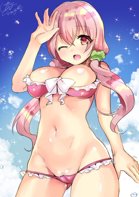 ひなこのーとの水着回最高
#イラスト  
#ひなこのーと
#夏 