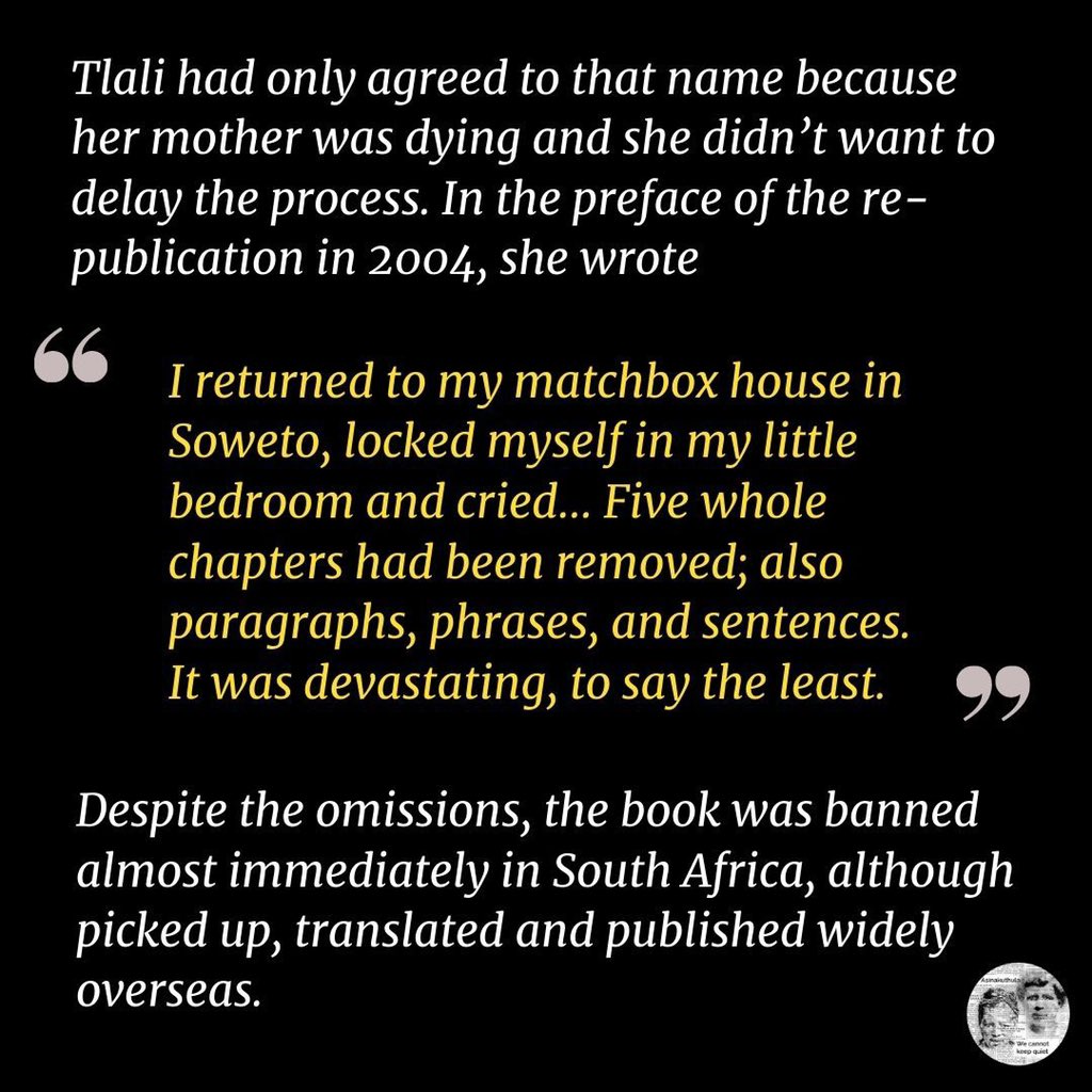 asinakuthula's tweet photo. On #flashbackfriday we honour Miriam Tlali, author and anti-Apartheid activist. Read through our infographics to learn more about her. https://t.co/N7if5bryI7