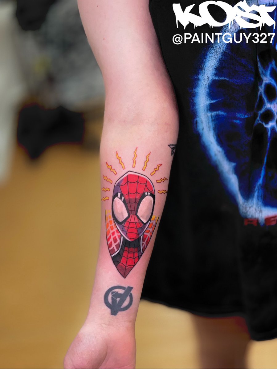 Spidey Senses Tingling 🕷🕸💥 #paintguy327 #dmvtattooartist #dmvtattoos #dmvtattoo #dmvtattooartists #spidermantattoo #spidermantattoos #marveltattoo #marveltattoos #cartoonart #cartoontattoos #cartoontattoo #colortattoo #colortattoos #spidermanfans #spidermanfanart