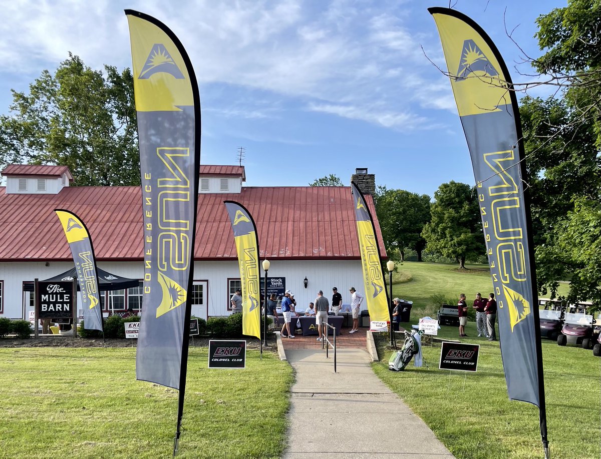 ASUNCommish's tweet image. Getting ready for the ⁦@eku⁩ Colonel Club Classic. I’ve paid for maximum mulligans! Great way to promote ⁦@ASUNSports⁩ on a July Friday.