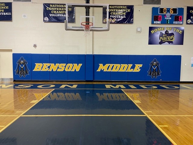 Fisher_Athletic's tweet photo. Do you want to upgrade your gym padding or just need to expand padding in your facility? Let us know, and we can get the process started from mockup to production to installation #getequipped #protectivepadding @benson_middle https://t.co/VXVEEN3xDg