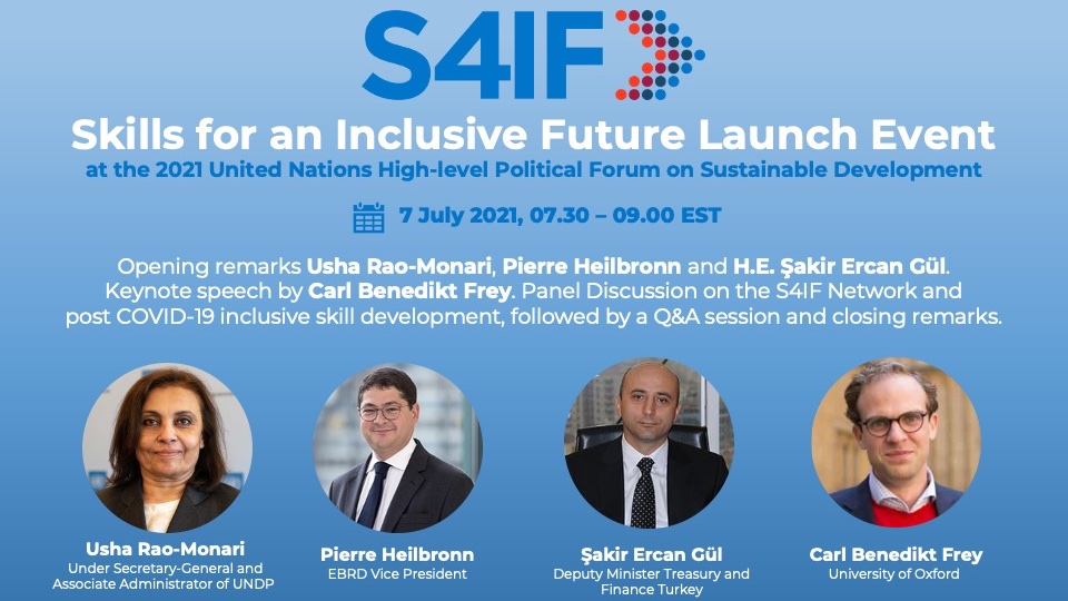 IICPSD's tweet photo. IICPSD, in partnership with the @EBRD, launched "Skills for an Inclusive Future @S4IF" at the #HLPF21. This initiative aims to build skills for the #FutureofWork!

Read the press release 👉https://t.co/bEGsJDxKUU https://t.co/9X2JEGf82Q