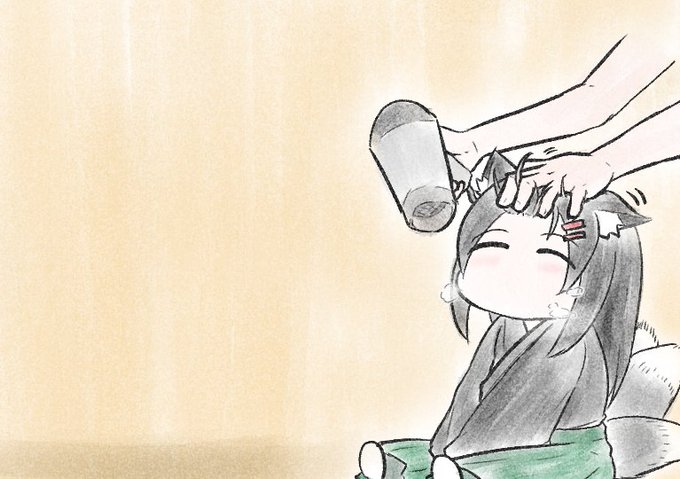 お風呂は大嫌いだけどそのあとのドライヤーは頭を撫でてもらえるから大好きなやつでちゃん 