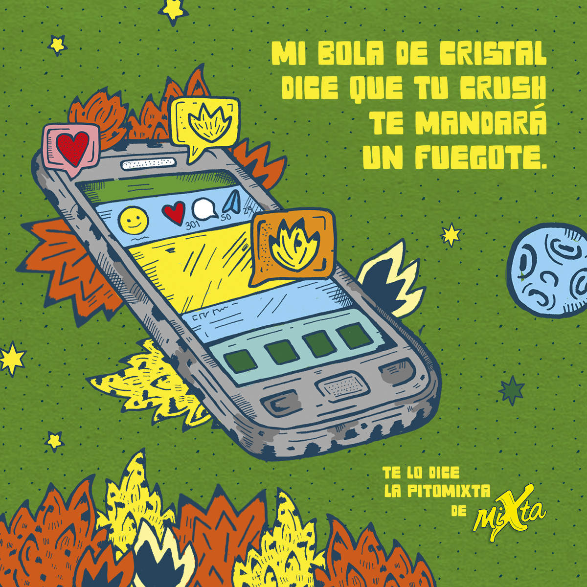 mixta_es's tweet photo. ¡Se vienen cositas a tus MDs! Una pena que vayan a ser por error... Pero ¡eh! Una lloradita y a seguir existiendo. 😝 Porque el futuro es impredecible, el sabor de Mixta no.
#LaPitomixta #Mixta #SabeAMixta #Futuro #Crush #NosFuimosAlFuegote #Astrología #Vidente https://t.co/IbP6ta36Y7