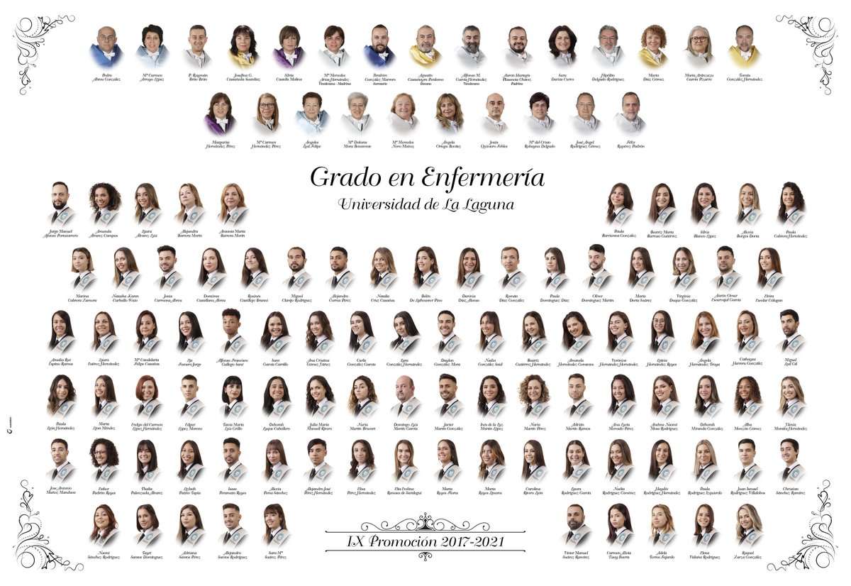 EnfermeriaULL's tweet photo. Felicitamos a las graduadas y graduados de Enfermería (ULL. La Laguna) IX Promoción (2017-2021) deseándoles un futuro lleno de frutos y los mejores deseos. https://t.co/KMTQBUBvRv