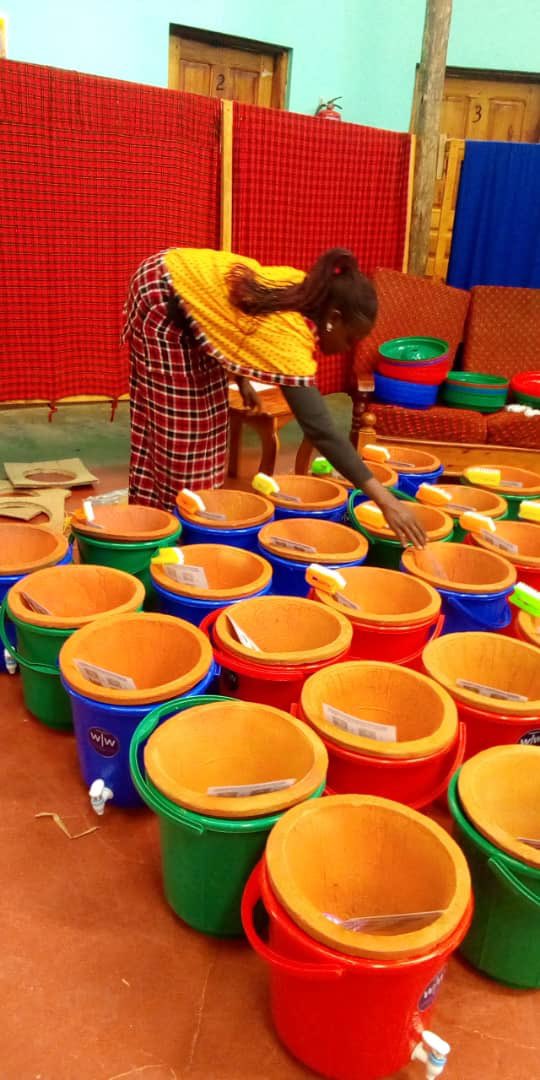 WatERCarleton's tweet photo. A lot goes into bringing #SafeWater to the people! Here’s our local staff at the @ProjecTEMBO guesthouse, hard at work to prepare our #water filters for delivery to 50+ women in Longido, #Tanzania as part of pur research program led by @BasuOnita and @RobbieVenis #MajiSalaama https://t.co/rD6ZFx1C5K