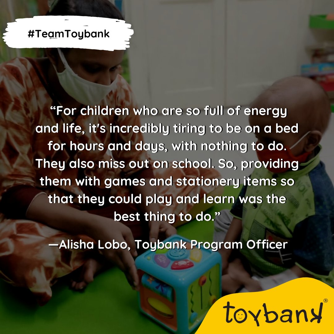 opentree_india's tweet photo. Stuck at home or on hospitals beds undergoing treatment, kids need access to quality #PlayMaterials to supplement their holistic development. That's why as soon as restrictions eased, #TeamToybank kicked into action to replenish, restock & distribute games to at-risk kids.
#Play https://t.co/jvBX78aOEJ