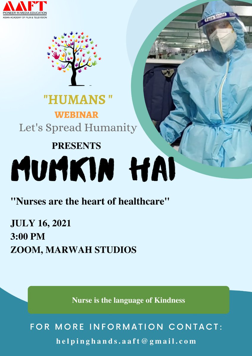EventsatAAFT's tweet photo. Let's Spread Humanity"

 This event will take place on "ZOOM" and will be hold on 15 &amp; 16 july 2021 at 3:00 pm 

"HUMANS " is our webinar that gives opportunity to spread Positivity around us and show that Humanity is still alive (This Too Shall Pass by Unite Together). https://t.co/5sMOGRtTxj