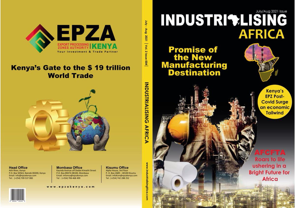 AfroIndustry's tweet image. Get the latest July/August edition of #IndustrialisingAfrica magazine for all information Industrialisation, Business opportunities,investment chances and then some!
Do not miss your copy!
#industrialisingafrica #FirstCode #AfricaIndustrialisationawards2021 #AIA2021 #FridayVibes