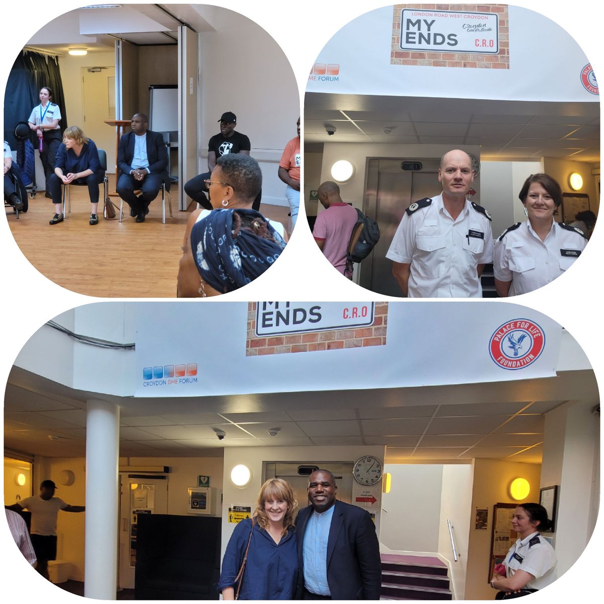 We don't shy away from hard topics and today was no different at the community meeting. We welcomed <a href="/DavidLammy/">David Lammy</a> <a href="/metpoliceuk/">Metropolitan Police</a> <a href="/LabourSJ/">Sarah Jones MP</a> <a href="/SteveReedMP/">Steve Reed</a> <a href="/JamieAudsley/">Jamie Audsley</a> <a href="/Cllr_Alisa/">Alisa Flemming</a> @mpsdavestringer <a href="/PalaceForLife/">Palace for Life</a> <a href="/FinesseForeva/">Finesse Foreva</a> <a href="/mentivity/">Mentivity</a>  <a href="/croydon_king/">AnthonyKingCroydon</a> <a href="/LDN_pressoffice/">Mayor's Press Office</a> <a href="/croydonnews/">Croydon Advertiser</a>