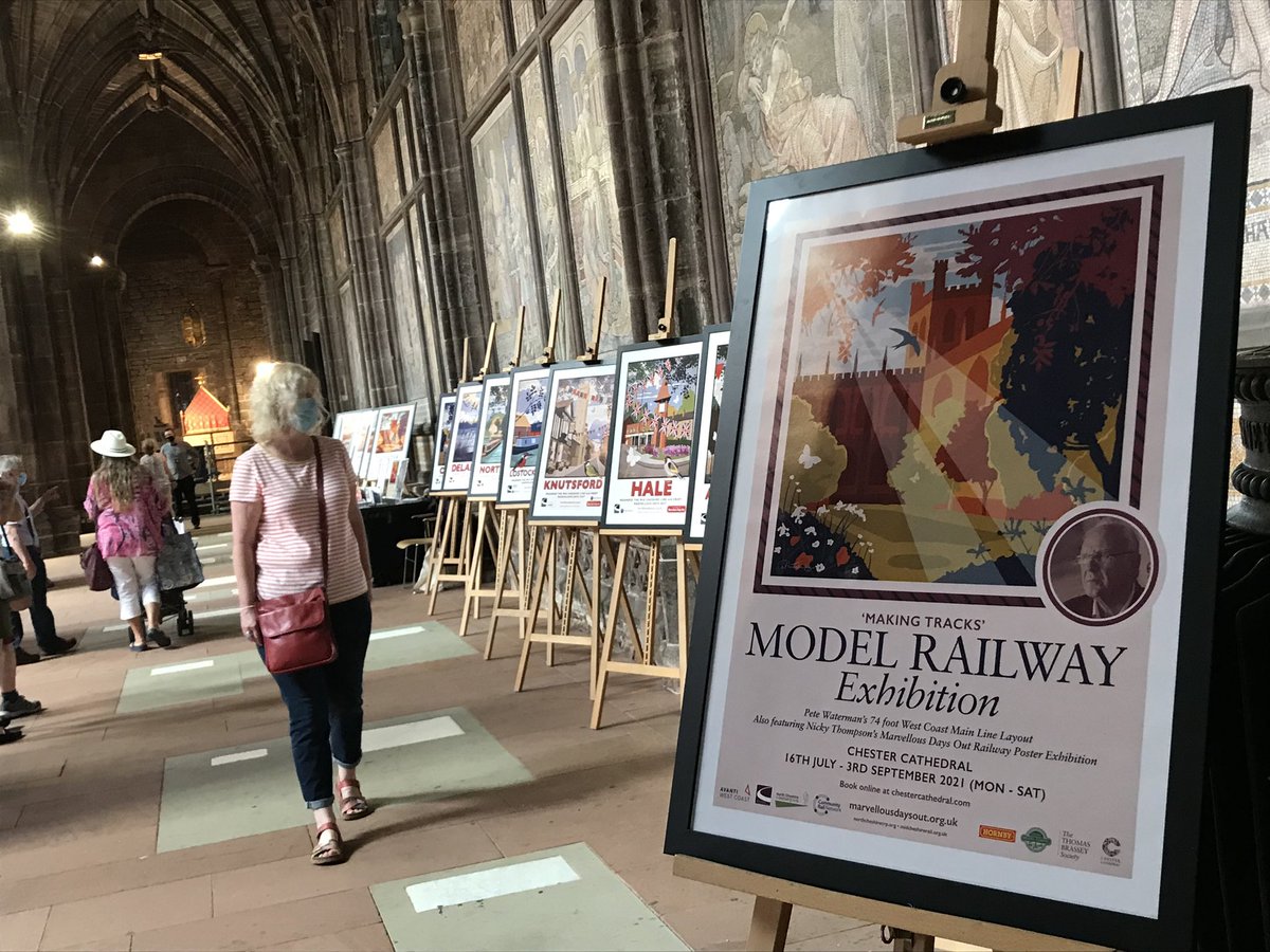 marvellousdays's tweet photo. Great day today at Making Tracks Model Railway Exhibition at @ChesterCath promoting @CommunityRail in #Cheshire . Lots of interest in @nickythompsona1  Marvellous Days Out Poster Gallery. Creative partnership working between @CrpMid and @NorthCheshireCR  https://t.co/rcVeUtxIA2 https://t.co/wIyKjhNFmz
