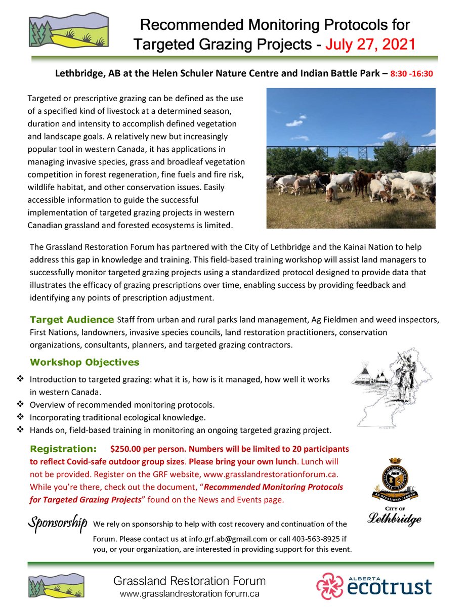 FoothillsForage's tweet photo. The @FoothillsRF is hosting 3 grazing &amp; industry related tours late July in southern Alberta. If you are interested in any of these events please connect with them directly! https://t.co/Ea3cp3qW7n