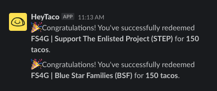 lindsayadams22's tweet photo. We love @heytaco at @formstack especially as an opportunity to use our tacos for good to support foundations like @bestfriends, @BlackGirlsCode, @mealsonwheels, and more!
As a Navy wife, I was excited to see @BlueStarFamily & @teamstepusa to spend my tacos. #Formstack4Good https://t.co/HgTey1KhiK
