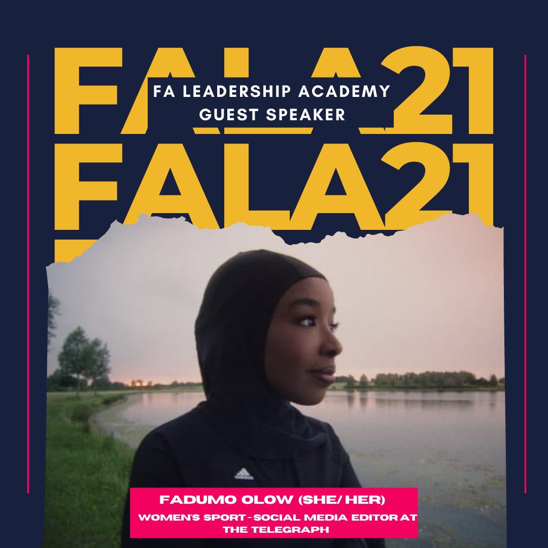 TheFA_NYC's tweet photo. 💥FALA SPEAKER ANNOUNCEMENT💥
We are incredibly excited to announce Fadumo (@fadumo_oo) will be joining us at this years FA Leadership Academy! ⚽️
She will be delivering a workshop based on this years theme of ‘Belonging’ 👏
#FALAATHOME #FALA21 https://t.co/yKgzTzrn68