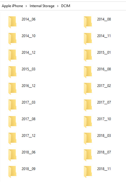 I'm in heaven. New file system on my iPhone when I connect to PC to download pictures and video. So much easy to find what I am looking for from the old system.