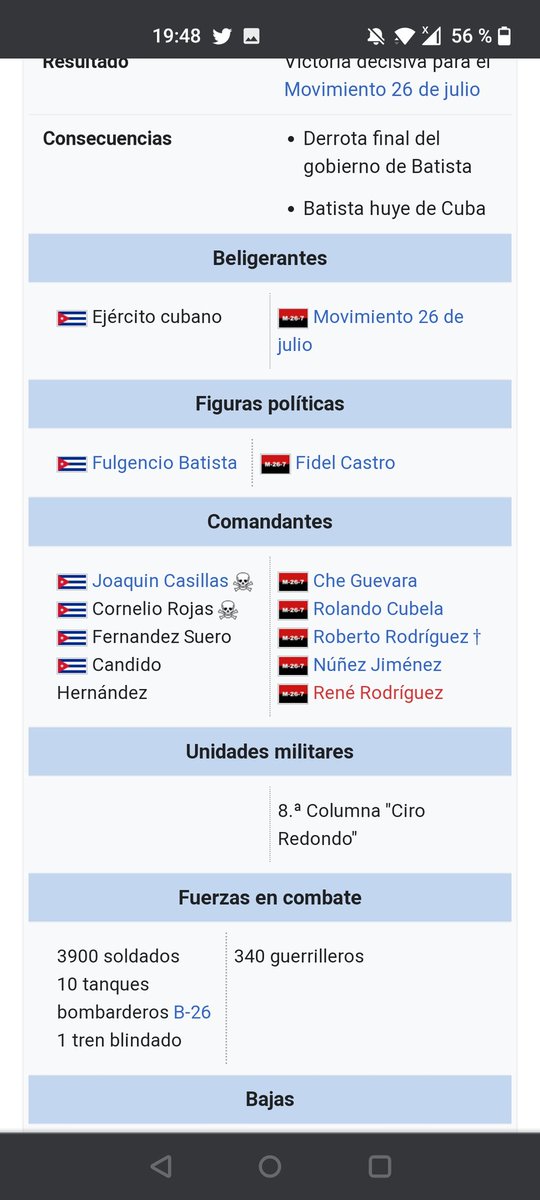 Mi historia favorita de la gusanera de hoy: una manifestante en Miami llorando porque la Revolución acabó con su abuelito, un tal Cornelio Rojas. Resulta que Cornelio Rojas era un criminal torturador al servicio de Batista que cayó en la Batalla de Santa Clara ante el Che.